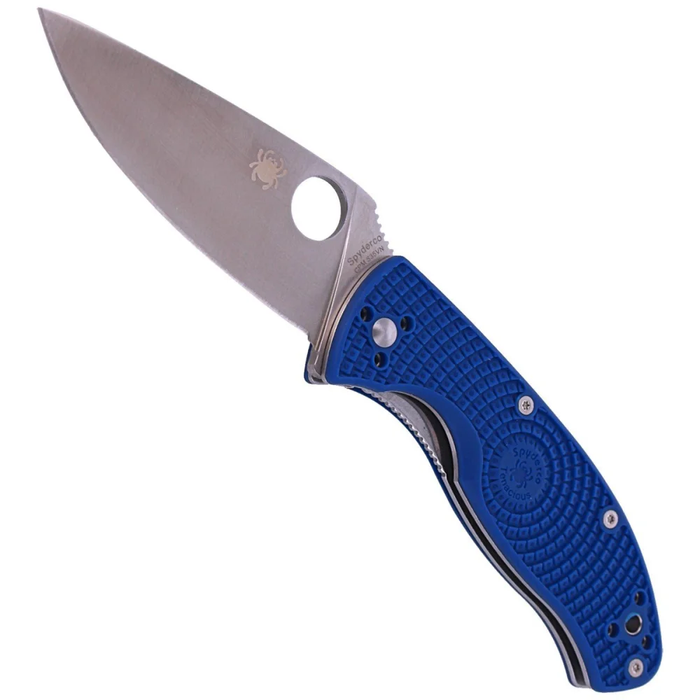 Nóż składany Spyderco Tenacious Lightweight Blue FRN, Satin CPM S35VN by Eric Glesser (C122PBL) 4 Nóż składany Spyderco Tenacious Lightweight Blue FRN, Satin CPM S35VN by Eric Glesser (C122PBL)