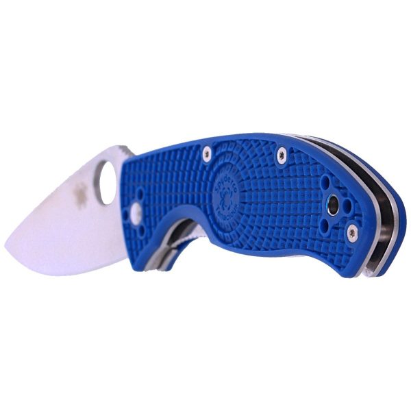 Nóż składany Spyderco Tenacious Lightweight Blue FRN, Satin CPM S35VN by Eric Glesser (C122PBL)-5