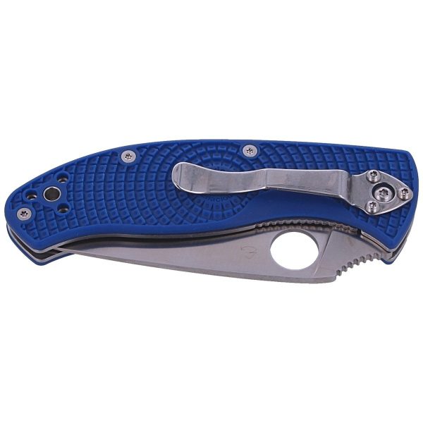 Nóż składany Spyderco Tenacious Lightweight Blue FRN, Satin CPM S35VN by Eric Glesser (C122PBL)-7