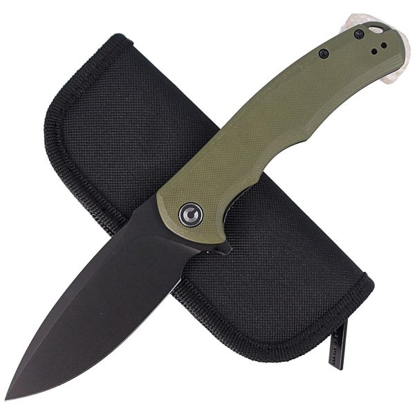 Nóż składany Civivi Praxis OD Green G10, Black Stonewashed 9Cr18MoV (C803F)-4