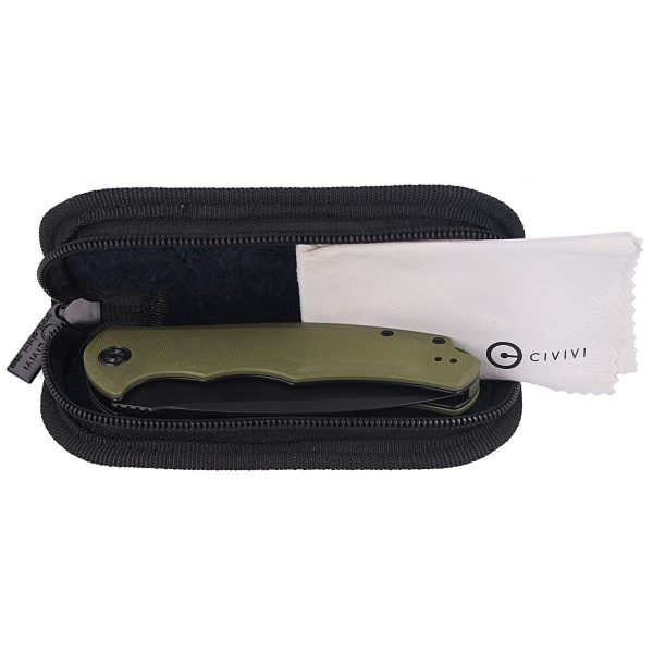Nóż składany Civivi Praxis OD Green G10, Black Stonewashed 9Cr18MoV (C803F)-9