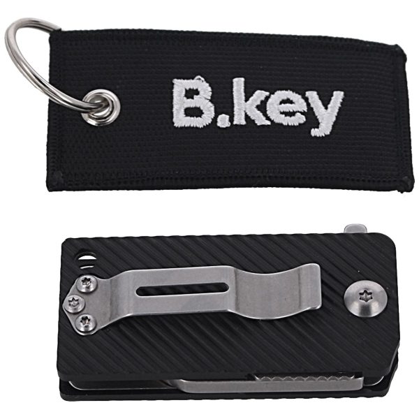 Nóż składany BlackFox B.key Black Aluminium, Stone Washed by Beric Design (BF-750)-2