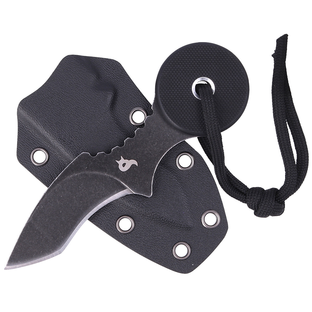 Lollypop, Black G10, Black Stonewashed to znakomicie zaprojektowany nóż typu neck knife wyprodukowany przez firmę Fox Knives. Za projekt odpowiada Tommaso Rumici. Bardzo lekki, niewielki, dobre materiały i znakomita cena! Bestseller! - LifeGun.pl Nóż BlackFox Lollypop Fixed Knife by Tommaso Rumici (BF-755)-2