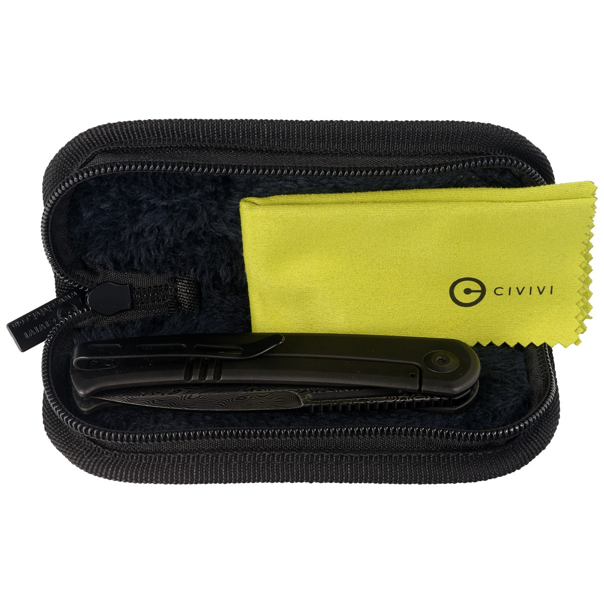 Cetos Twill Carbon Fiber, Black Damascus smukły folder, który możesz otworzyć za pomocą wyfrezowanego obustronnego nail nick lub płetwy flippera, Wyjątkowy nóż EDC oferujący doskonały stosunek jakości do ceny, z ergonomiczną rękojeścią pasującą do ręki. - LifeGun.pl Nóż składany Civivi Cetos Twill Carbon Fiber / Stainless, Damascus (C21025B-DS1)-9