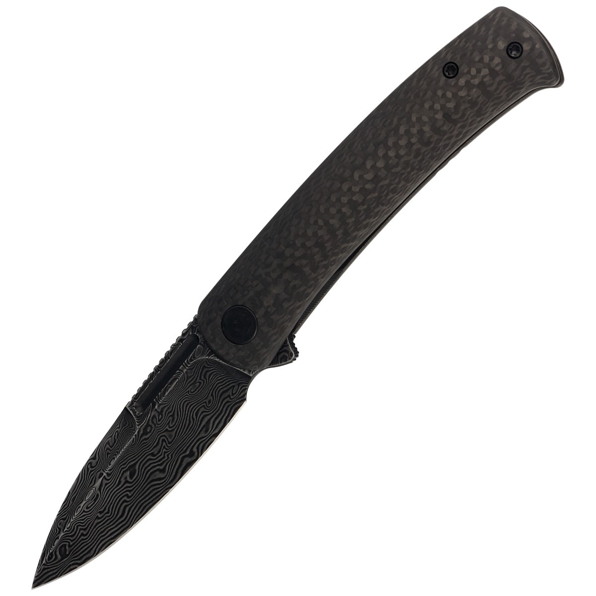 Cetos Twill Carbon Fiber, Black Damascus smukły folder, który możesz otworzyć za pomocą wyfrezowanego obustronnego nail nick lub płetwy flippera, Wyjątkowy nóż EDC oferujący doskonały stosunek jakości do ceny, z ergonomiczną rękojeścią pasującą do ręki. - LifeGun.pl Nóż składany Civivi Cetos Twill Carbon Fiber / Stainless, Damascus (C21025B-DS1)-7