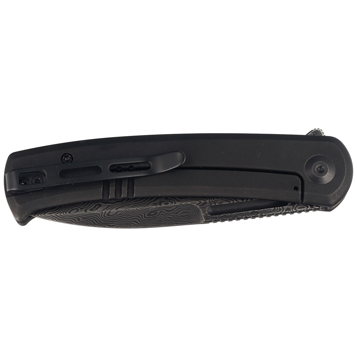 Cetos Twill Carbon Fiber, Black Damascus smukły folder, który możesz otworzyć za pomocą wyfrezowanego obustronnego nail nick lub płetwy flippera, Wyjątkowy nóż EDC oferujący doskonały stosunek jakości do ceny, z ergonomiczną rękojeścią pasującą do ręki. - LifeGun.pl Nóż składany Civivi Cetos Twill Carbon Fiber / Stainless, Damascus (C21025B-DS1)-8