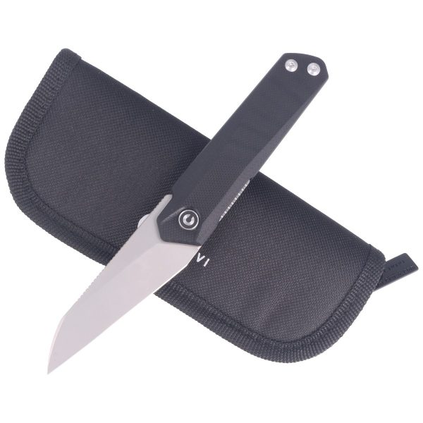 Nóż składany Civivi Ki-V Plus G10 Black, Silver Bead Blasted Nitro-V by Ostap Hel (C20005B-1)-4