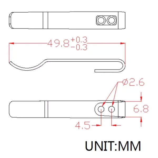 Klips Civivi Black Stainless Steel do noży WE Banter, Civivi Baby Banter (CA-07A)-2