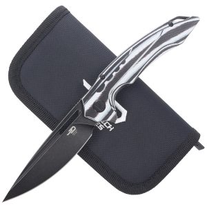 Nóż składany Bestech Ornetta Carbon Fiber / White G10, Black Stonewash N690 by Kombou (BL02D)-2