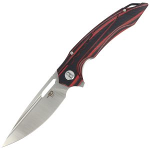 Nóż składany Bestech Ornetta Carbon Fiber / Red G10, Stonewash / Satin N690 by Kombou (BL02B)-1