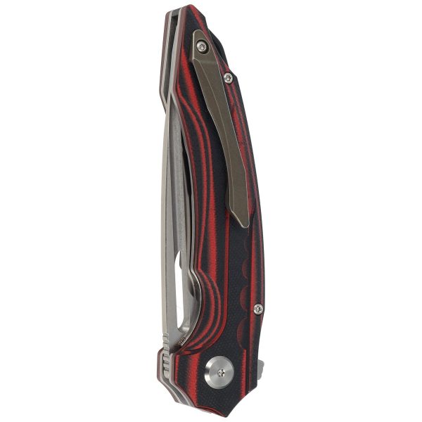 Nóż składany Bestech Ornetta Carbon Fiber / Red G10, Stonewash / Satin N690 by Kombou (BL02B)-7