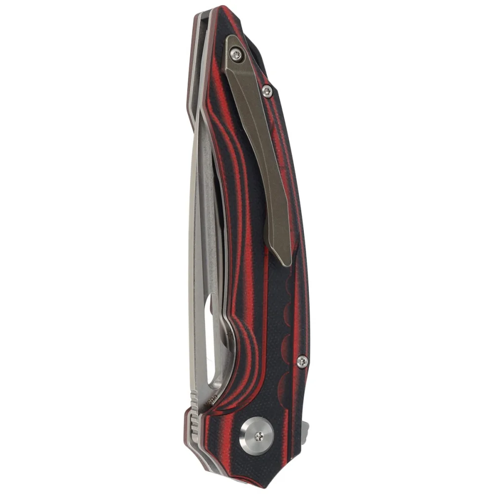Nóż składany Bestech Ornetta Carbon Fiber / Red G10, Stonewash / Satin N690 by Kombou (BL02B) 7 Nóż składany Bestech Ornetta Carbon Fiber / Red G10, Stonewash / Satin N690 by Kombou (BL02B)