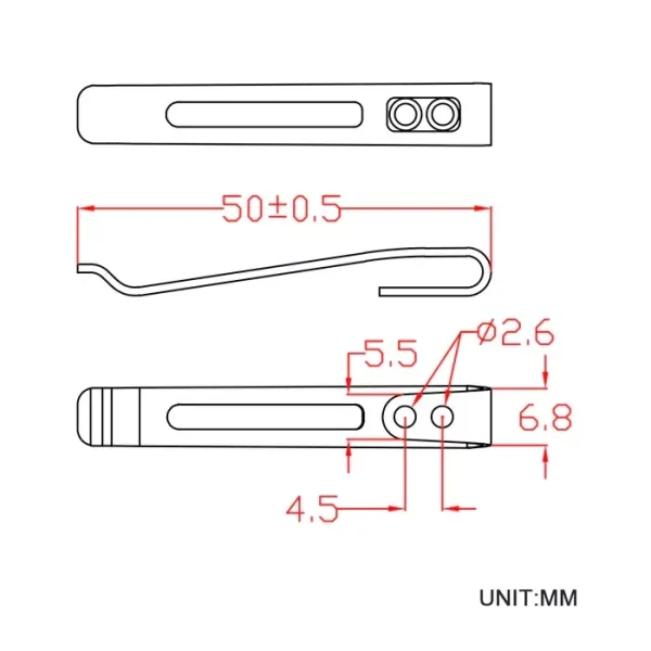 Klips Civivi Deep Carry Black Stainless Steel (CA-05A-V1)-3
