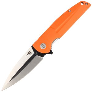 Nóż składany Bestech Fin Orange G10, Satin/Black 14C28N (BG34B-2)-1