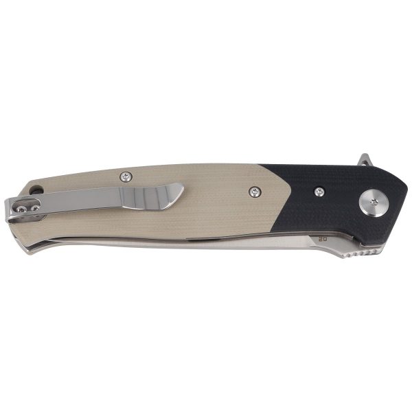 Nóż składany Bestech Swordfish Black / Beige G10, Satin D2 (BG03B)-2