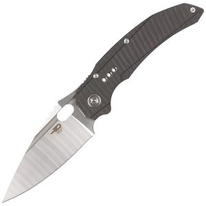 Nóż składany Bestech Exploit Tiger Texture Titanium, Satin CPM S35VN by Todd Knife and Tool (BT2005D)-1