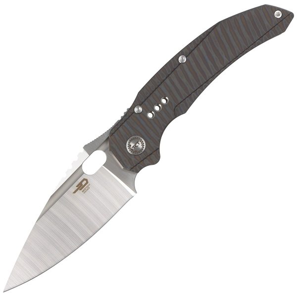 Nóż składany Bestech Exploit Tiger Texture Titanium, Satin CPM S35VN by Todd Knife and Tool (BT2005D)-1