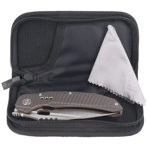 Nóż składany Bestech Exploit Tiger Texture Titanium, Satin CPM S35VN by Todd Knife and Tool (BT2005D)-3