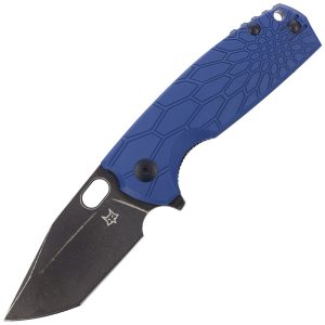 Nóż składany FOX Core Tanto Blue FRN, Black Top Shield N690Co by Jesper Voxnæs (FX-612 BLB)-1