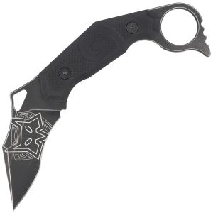 Nóż FOX Moa Karambit Black G10, Black Idroglider N690Co by Jared Wihongi (FX-651)-1