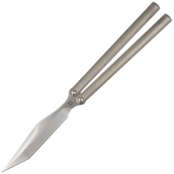 Nóż motylkowy Fox PHI Sandblasted Titanium, Satin M390 by Vincenzo Fiore (FX-570 TI)-1