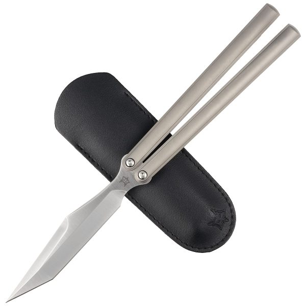 Nóż motylkowy Fox PHI Sandblasted Titanium, Satin M390 by Vincenzo Fiore (FX-570 TI)-2