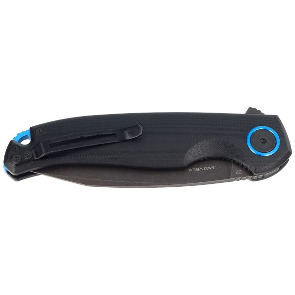 Nóż składany BlackFox Argus Black G10, Black Stone Washed D2 by Grigorii Matveev (BF-760)-2