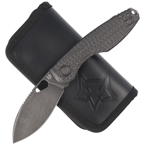 Nóż składany FOX Chilin Black Carbon Fiber, Black Stonewashed PVD M398 by Jesper Voxnæs (FX-530 CFDSW)-2