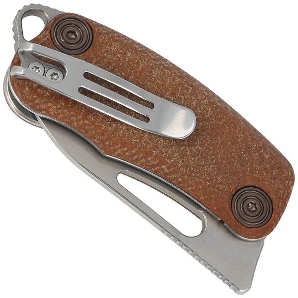 Nóż składany BlackFox Nix Brown Micarta, Acid Stone Washed D2 by Grigorii Matveev (BF-763)-2