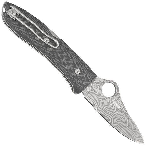Nóż składany Spyderco SpyOpera Sprint Run Carbon Fiber, Damasteel Thor by Massimo Salice Sanna (C255CFPD)-3