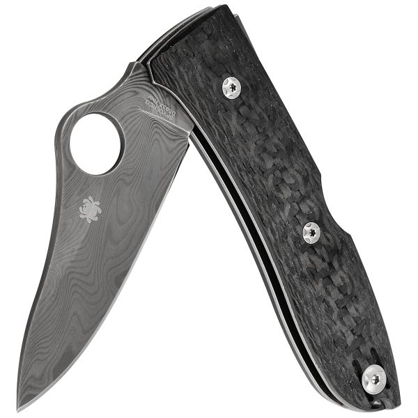 Nóż składany Spyderco SpyOpera Sprint Run Carbon Fiber, Damasteel Thor by Massimo Salice Sanna (C255CFPD)-5