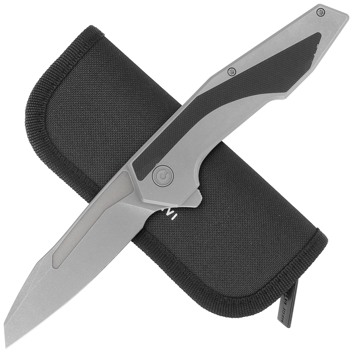 Hypersonic Gray Steel / Black G10, Gray Stonewashed produkcyjna wersja noża Hypersonic projektu Gustavo T. Cecchini z GTC. Ostrze ze stali nierdzewnej 14C28N, ergonomiczna rękojeść ze stali i G10. Nóż, który na stałe powinien zagościć w kieszen - LifeGun.pl Nóż składany Civivi Hypersonic Gray Steel / Black G10, Gray Stonewashed 14C28N by Gustavo T. Cecchini (C22011-2)-2