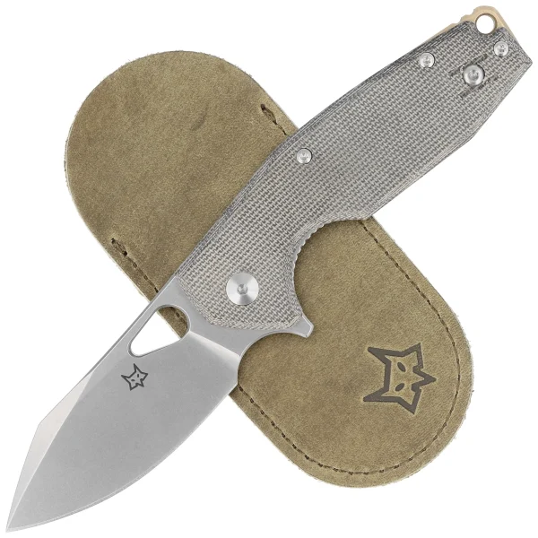 Nóż składany FOX Yaru Green Micarta, Stonewashed M398 by Jesper Voxnæs (FX-527LI MOD)-2