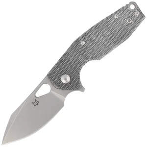 Nóż składany FOX Yaru Black Micarta, Acid Stonewashed M398 by Jesper Voxnæs (FX-527LI MB)-1