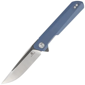 Nóż składany Bestechman Dundee Gray G10, Grey Titanized / Satin D2 by Ostap Hel (BMK01F)-1