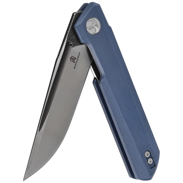 Nóż składany Bestechman Dundee Gray G10, Grey Titanized / Satin D2 by Ostap Hel (BMK01F)-3