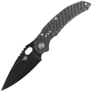 Nóż składany Bestech Exploit Black Titanium/CF, Black Stonewashed CPM S35VN by Todd Knife and Tool (BT2005G)-1