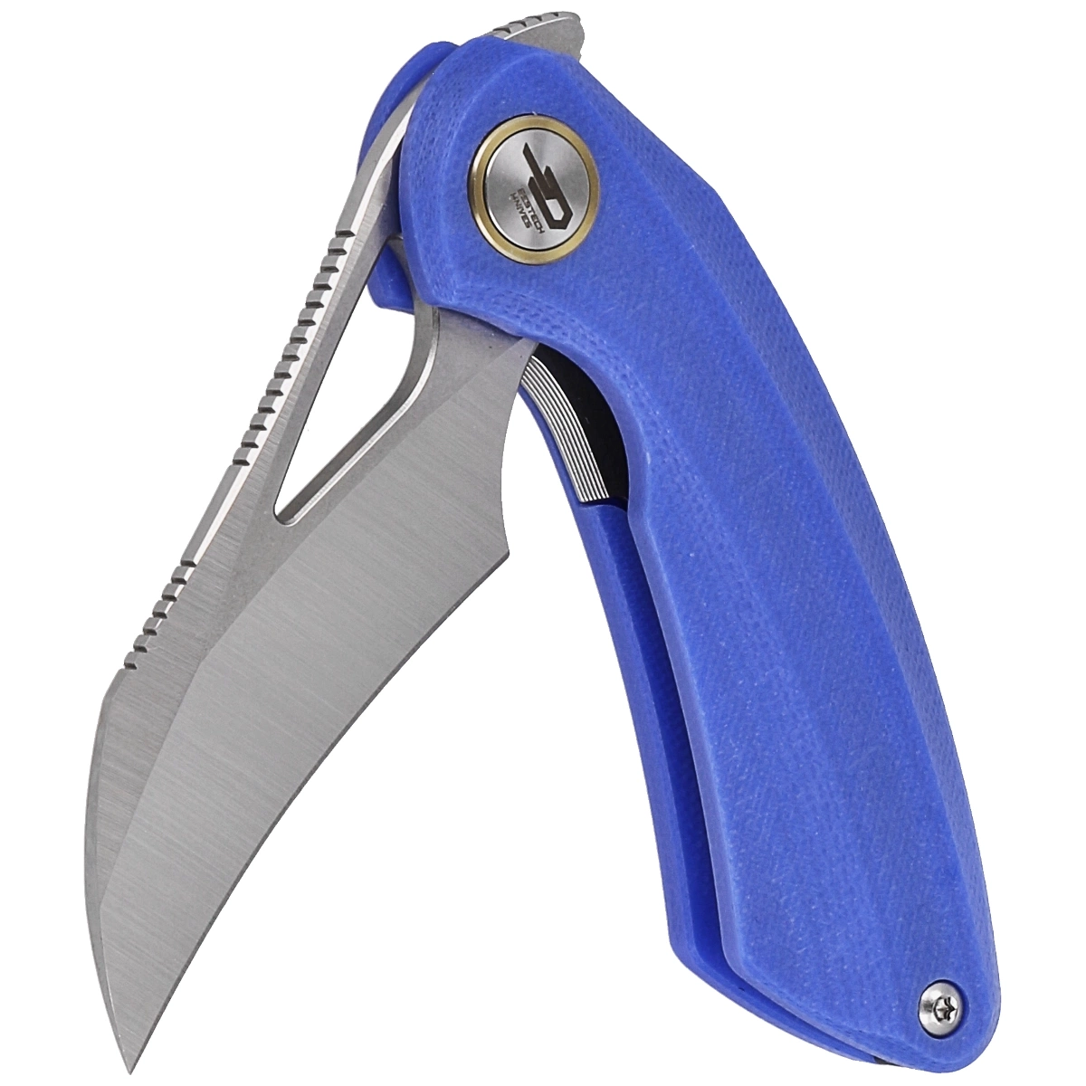 Nóż składany Bestech Bihai Blue G10, Stonewashed/Satin 14C28N by Ostap Hel (BG53D-1)-3