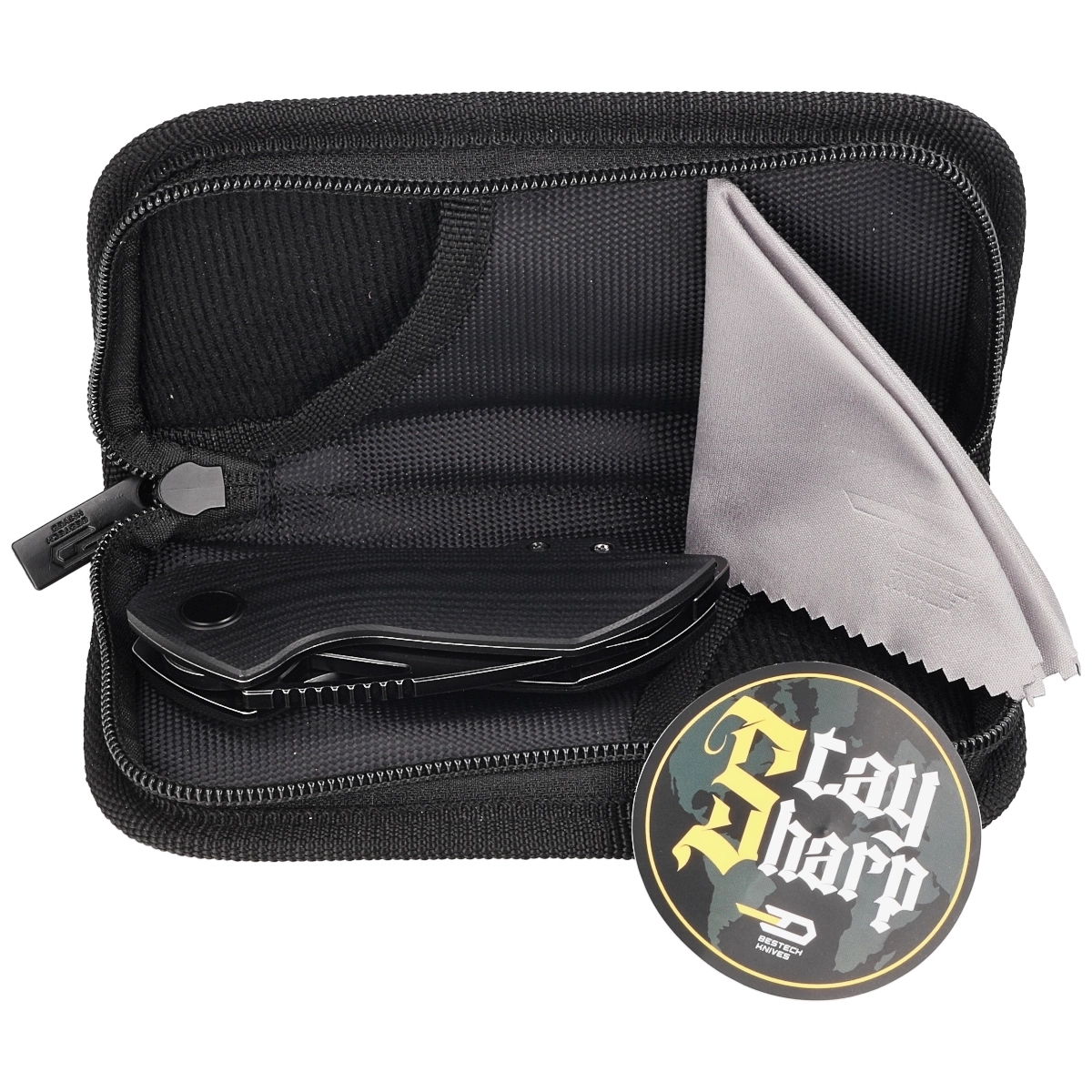 Nóż składany Bestech Riverstone Black G10, Black Stonewashed 154CM by Frank Grissom (BL03C)-4