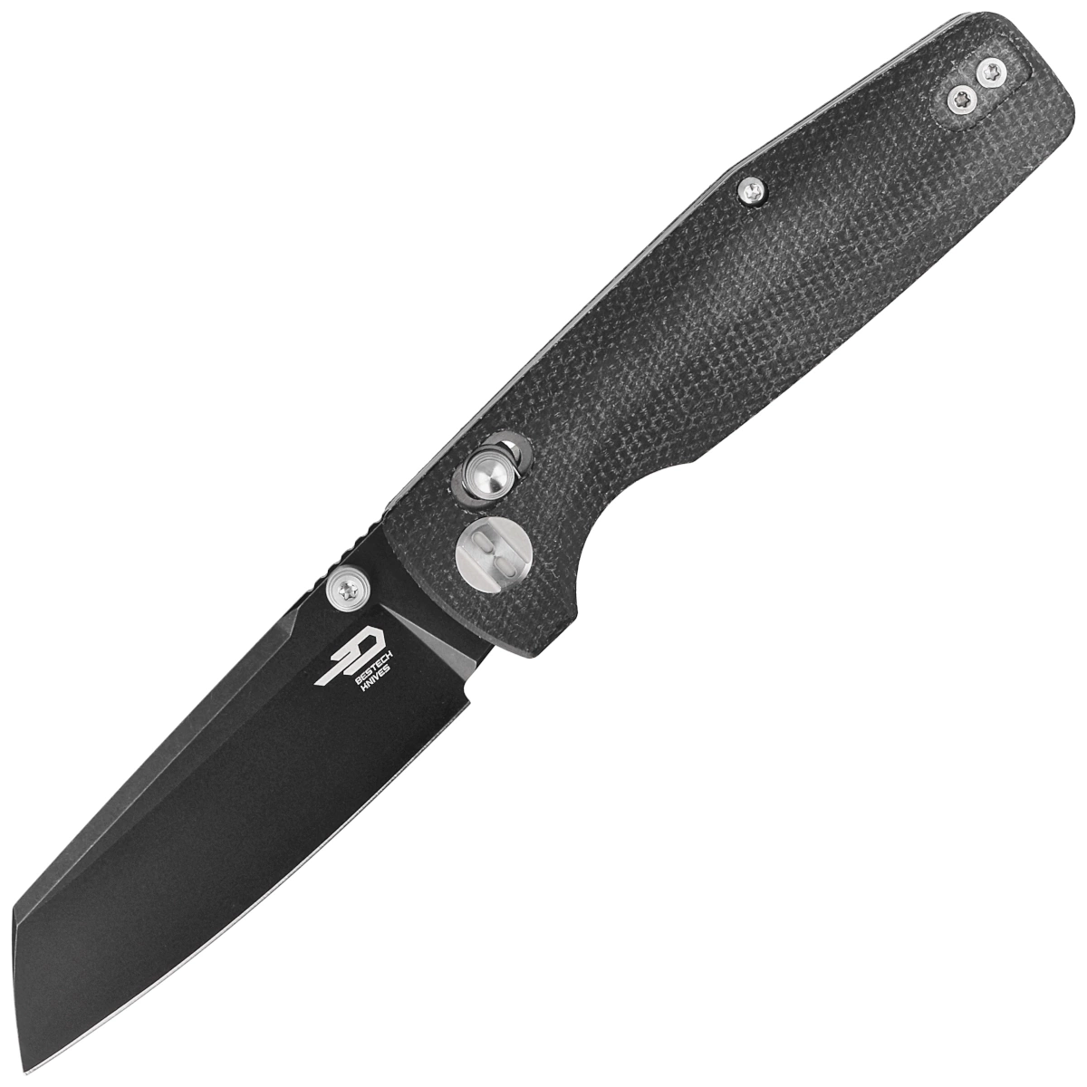 Nóż składany Bestech Slasher Black Micarta, Black Stonewashed D2 (BG43A-2)-1