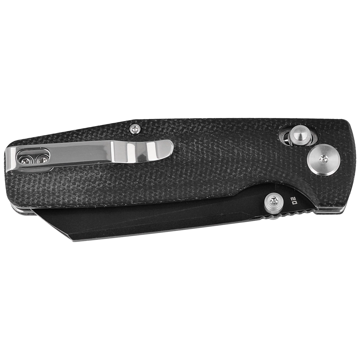 Nóż składany Bestech Slasher Black Micarta, Black Stonewashed D2 (BG43A-2)-4