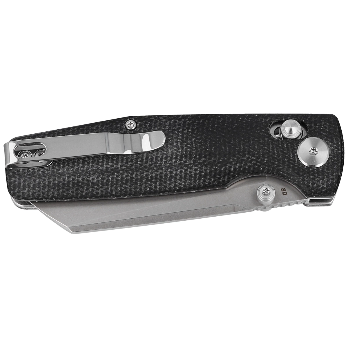 Nóż składany Bestech Slasher Black Micarta, Stonewashed D2 (BG43A-1)-7