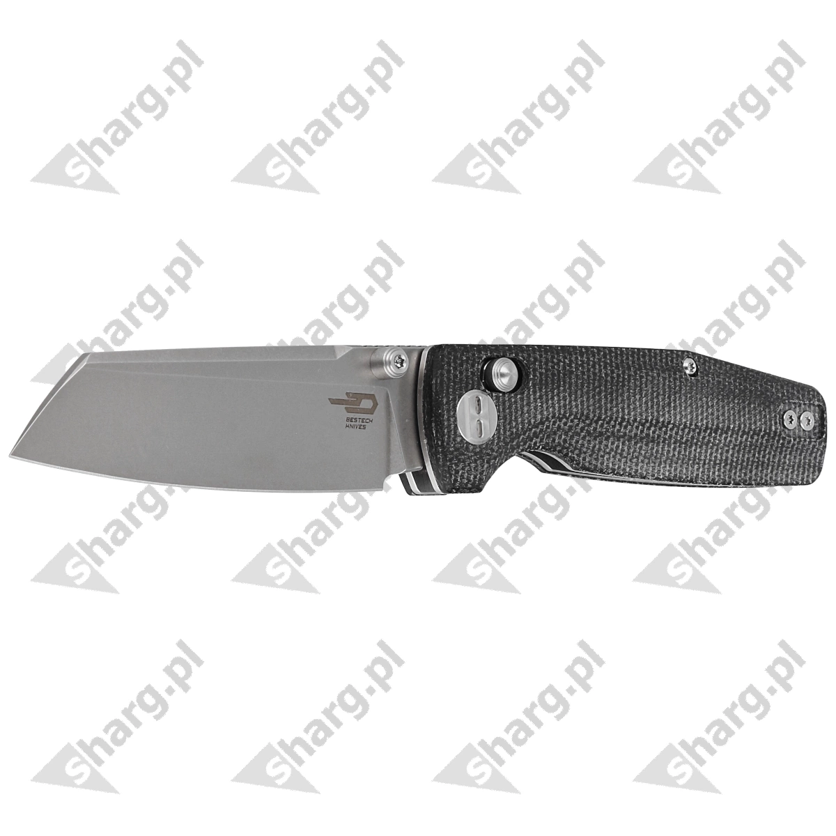 Nóż składany Bestech Slasher Black Micarta, Stonewashed D2 (BG43A-1)-2