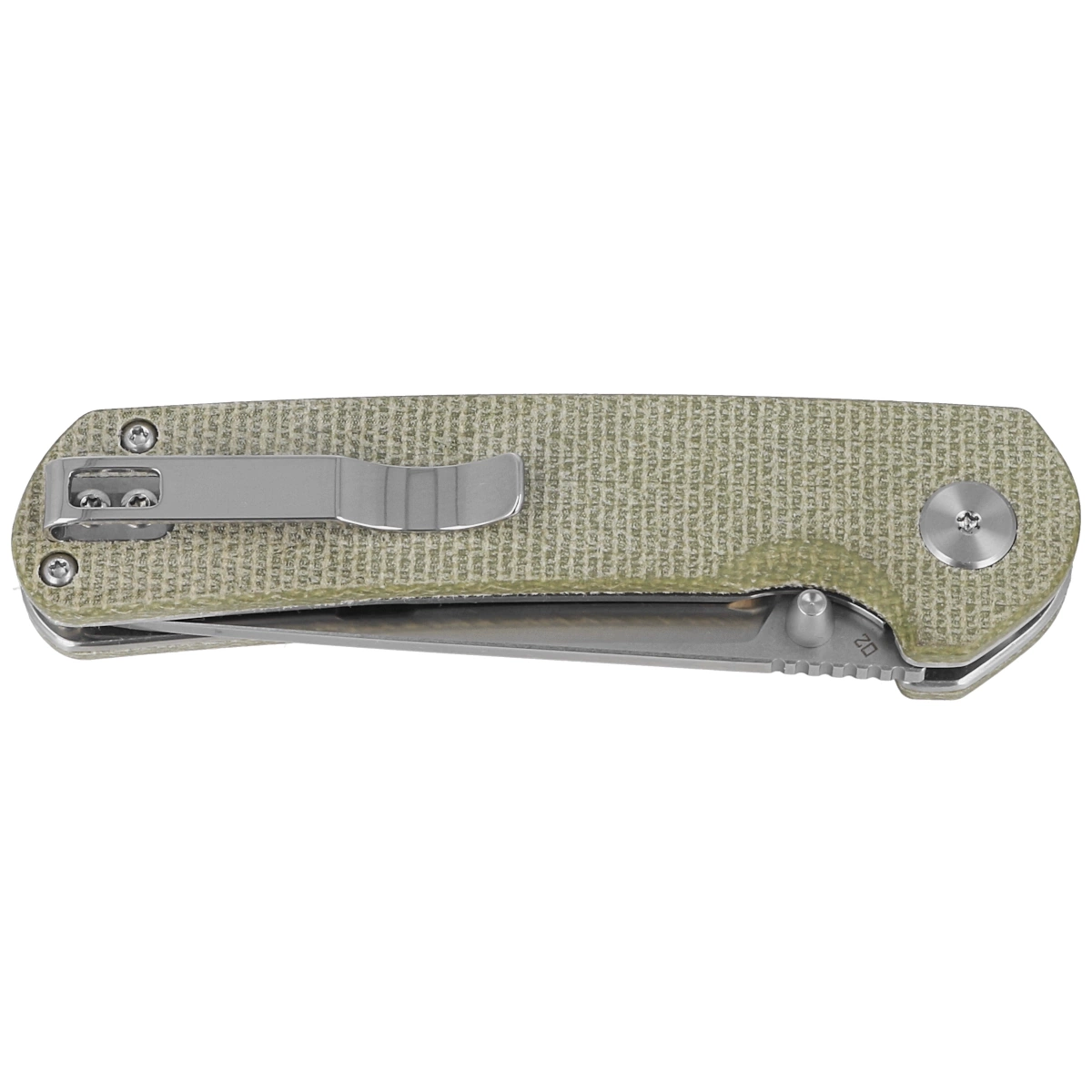 Nóż składany Bestech Sledgehammer Beige Micarta, Satin / Stonewashed D2 (BG31D)-4
