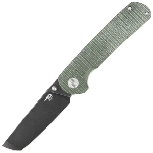 Nóż składany Bestech Sledgehammer Green Micarta, Black Stonewashed D2 (BG31B-2)-1