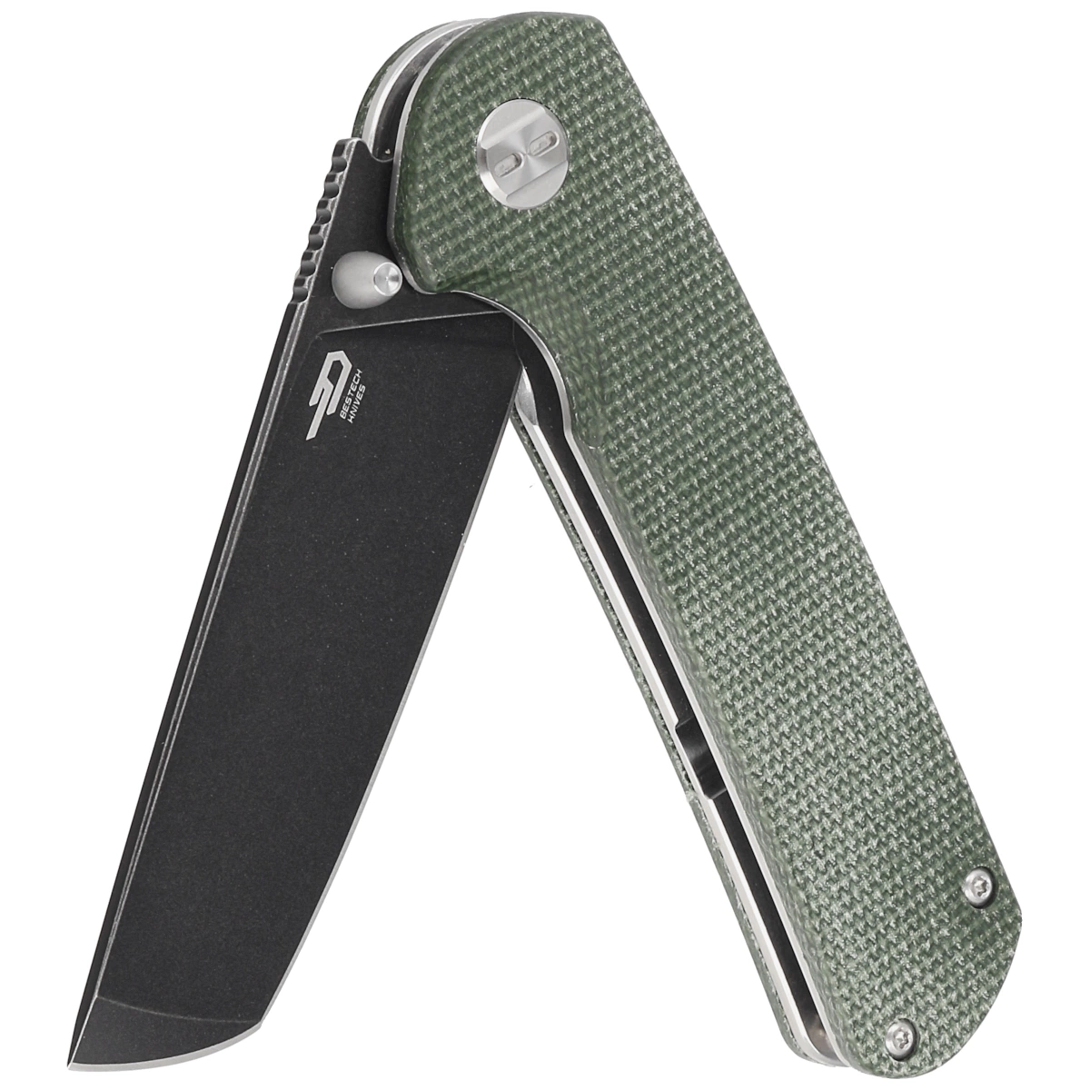 Nóż składany Bestech Sledgehammer Green Micarta, Black Stonewashed D2 (BG31B-2)-3