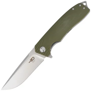 Nóż składany Bestech Lion Army Green G10, Stonewashed/Satin D2 (BG01B)-1