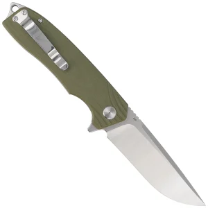 Nóż składany Bestech Lion Army Green G10, Stonewashed/Satin D2 (BG01B)-2