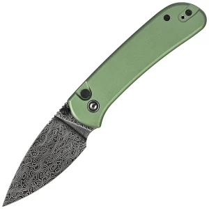 Nóż składany Civivi Qubit Green Aluminum, Black Damascus (C22030E-DS1)-1