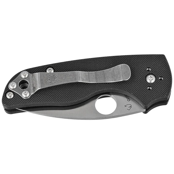 Nóż składany Spyderco Lil' Native Slipit Black G10, Satin Plain CPM S30V by Eric Glesser (C230NLGP)-2